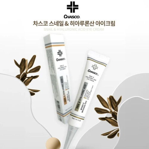 کرم دورچشم آبرسان حلزون چاسکو مدل Snail & Hyaluronic acid حجم 40گرم