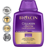 شامپو حجم دهنده و ضد ریزش کلاژن و بیوتین بیوکسین BIOXCIN حجم 300 میل
